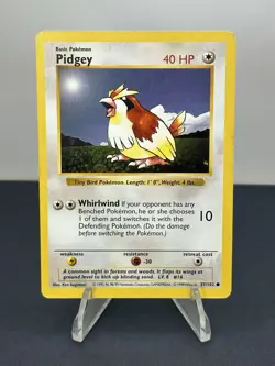 PIDGEY 1999 Pokemon Base Set SHADOWLESS Common POKEMON 57/102 - Image 1