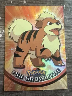 Pokemon Topps - TV Animation Edition - Growlithe #58 - FOIL - LP - Image 1