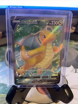 Pokemon Go Full Art Holo Rare Dragonite v 76/78 Pokemon Tcg - Image 1