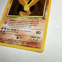 Pokemon TCG Moltres Fossil Holo Rare Unlimited 12/62 70 HP English Arita - Image 5