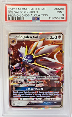 PSA 9 MINT 2017 Pokemon SM Black Star Promo SM16 Solgaleo GX Holo - Image 1