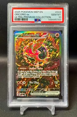 🌈 **PSA 10** 2025 POKEMON MEP EN-ME BLACK STAR PROMO #024 ORICORIO EX - Image 1
