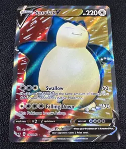 Pokemon Snorlax V ( Full Art ) Sword & Shield Ultra Rare Full Art Holo 197/202 - Image 2