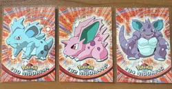 1999 Topps Pokemon TV Series 1 Nidorina30 Nidoran Male32 Nidoking34 Lot Non-Foil - Image 1