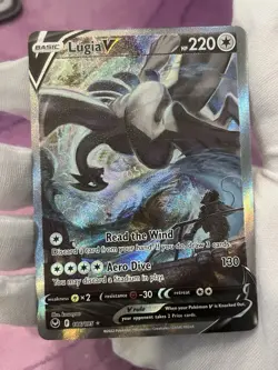 Pokemon Lugia V 186/195 Silver Tempest Alternate Art Holo Damaged - Image 3