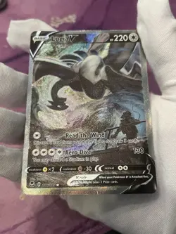 Pokemon Lugia V 186/195 Silver Tempest Alternate Art Holo Damaged - Image 4