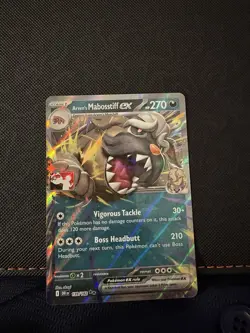 139/182 Arven's Mabosstiff ex Pokemon TCG Prize Pack Series 8 Stamped DRI - Image 1
