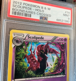 #74 Scolipede Holo Rare 2012 Pokemon Black & White Boundaries Crossed PSA 9 - Image 1