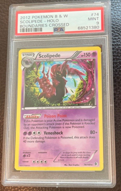 #74 Scolipede Holo Rare 2012 Pokemon Black & White Boundaries Crossed PSA 9 - Image 2