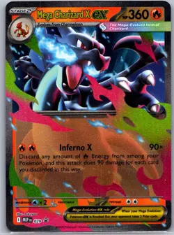 Pokemon TCG Mega Charizard X ex Promo Holo ME: Mega Evolution Promo 029 NM - Image 1