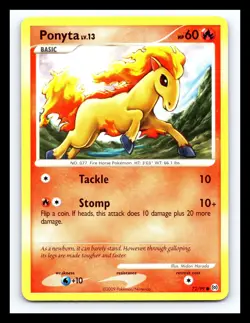 💥 PONYTA Lv. 13 # 72/99 Platinum Arceus Non Holo Rare Pokemon 2009 - Image 1