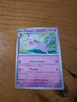 Espeon 086/197 Uncommon Scarlet Violet Obsidian Flames Pokemon TCG - Image 1