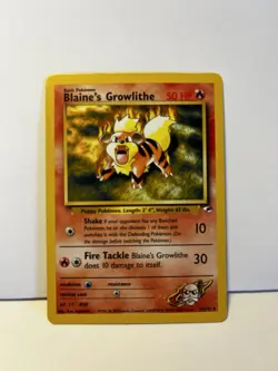 Pokemon TCG Blaine's Growlithe Gym Heroes 35/132 Regular Unlimited Uncommon LP - Image 1