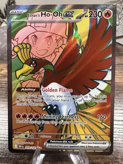 Pokemon TCG: Ethan's Ho-Oh EX Ultra Rare Full Art Destined Rivals 209/182 - Image 1