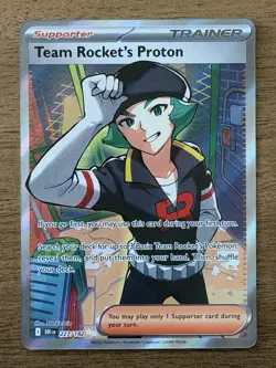 Pokemon Team Rocket's Proton Destined Rivals Ultra Rare Holo Trainer 227/182 - Image 1