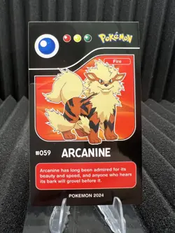 Arcanine #59 - Pokedex Black Kanto 2024 - Pokemon Card NM - Image 1