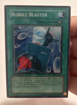 Yu-Gi-Oh! TCG Bubble Blaster 1st Edition DP1-EN023 Super Rare slight damage - Image 1