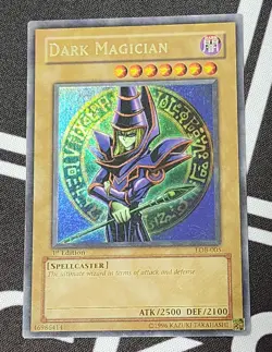 Dark Magician LOB 1st Ed Moderate Play Glossy MP 005 Yugioh 2002 - Image 2