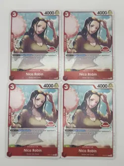 4x Nico Robin ST21-010 Luffy Deck Promo Learn Together One Piece Card English - Image 1