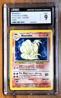 Ninetales Base Set 12/102 Holo 1999 CGC 9 Mint Pokemon Card - Image 1