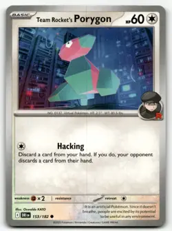 Destined Rivals Pokemon Card Team Rocket's Porygon #153 - Image 1