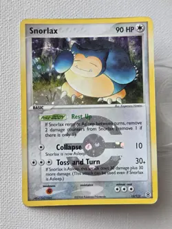 Snorlax EX FireRed LeafGreen Reverse Holo Rare 15/112 2004 LP Pokemon Card - Image 3