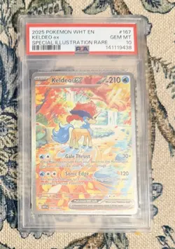 Pokemon TCG Keldeo EX Card 167/086 Sir White Flare - Image 1