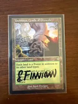 MTG magic the gathering - Yavimaya Cradle of Growth signed Sarah Finnigan - Image 1