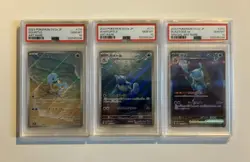 PSA 10 Sequential Set Blastoise ex SAR Wartortle AR Squirtle AR Pokemon 151 JPN - Image 1