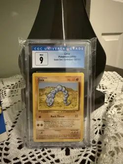 Onix Pokemon 1999 Base Set Unlimited 56/102 Graded CGC 9 Mint - Image 3