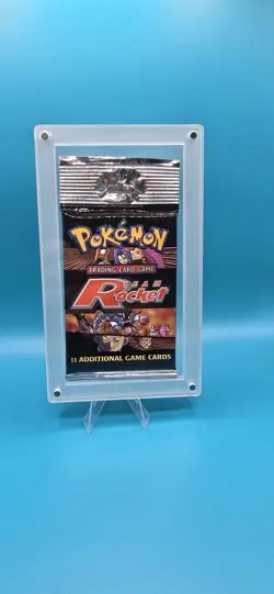 Pokemon Team Rocket Booster Pack Long Crimp Hanger Unlimited WOTC 742818061742 - Image 1