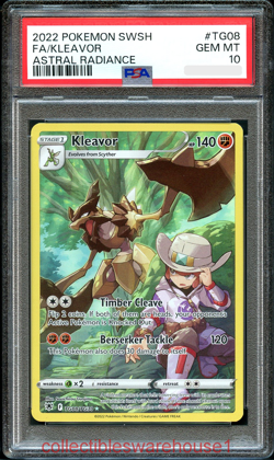 Pokemon Astral Radiance Kleavor TG08 PSA 10 - Image 1