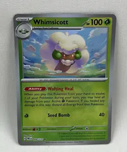 Pokemon Whimsicott Master Ball 008/131 SV: Prismatic Evolutions Holo Rare (NM) - Image 1