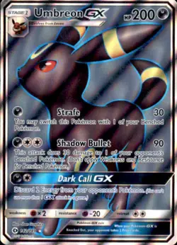 Pokemon Sun & Moon Base Set Ultra Rare Umbreon GX #142 - Image 1