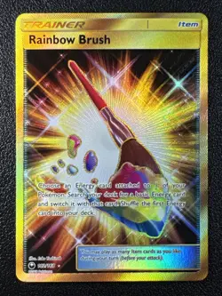 Pokemon Rainbow Brush Secret Rare Full Art Holo 182/168 Celestial Storm - Image 1