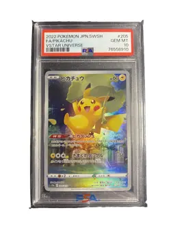 PSA 10 Pikachu Full Art AR VSTAR Universe 205/172 God Pack Japanese Pokemon 2022 - Image 1
