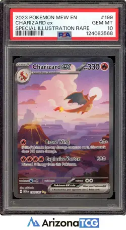 2023 Pokemon EN-Mew 151 Charizard EX 199/165 SIR GEM MINT PSA 10 - Image 1