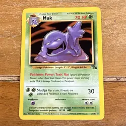 Pokemon TCG Muk Fossil 28/62 Regular Rare - Image 1