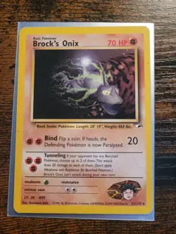 BROCK'S ONIX GYM HEROES 21/132 NON-HOLO RARE 2000 POKEMON TCG - Image 1