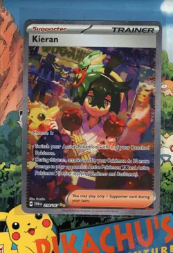 Pokemon TCG Kieran 218/167 Twilight Masquerade Full Art NM/M - Image 1