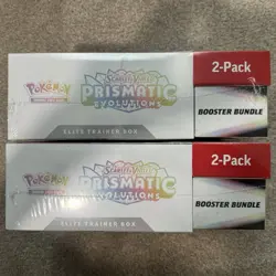x2 Pokemon TCG: Prismatic Evolutions Costco Bundle (ETB + Booster Bundle) - Image 2