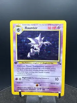 Pokemon TCG 1st First Edition Haunter Holo 6/62 Fossil Set 1999 WOTC Vintage - Image 1