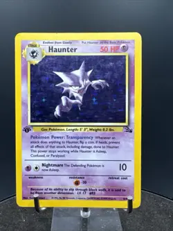 Pokemon TCG 1st First Edition Haunter Holo 6/62 Fossil Set 1999 WOTC Vintage - Image 2