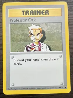 Professor Oak 088/102 Pokemon TCG WOTC Base Set (Shadowless) Regular MINT - Image 1