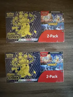 Pokemon Surging Sparks Elite Trainer Box + Booster Bundle, 2-pack ~ Costco set - Image 1