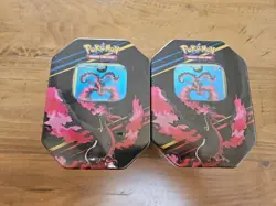 (2) Pokemon TCG: Crown Zenith Galarian Moltres Tins SEALED NEW - Image 1