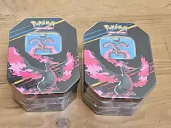(2) Pokemon TCG: Crown Zenith Galarian Moltres Tins SEALED NEW - Image 5