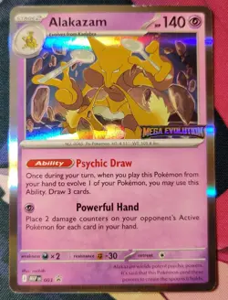 Pokemon TCG Alakazam Promo MEP 003 Mega Evolution Stamped - LP - Image 1
