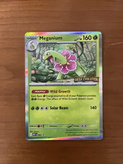 Pokemon TCG - Meganium Promo MEP 001 Mega Evolution Stamped - NM - Image 1