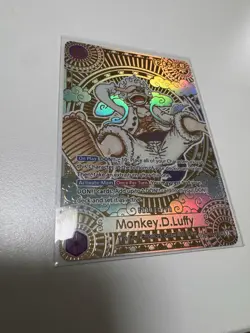 Bandai Monkey D. Luffy OP05-119 Secret Rare SP Alternate Art Awakening Holo Card - Image 3